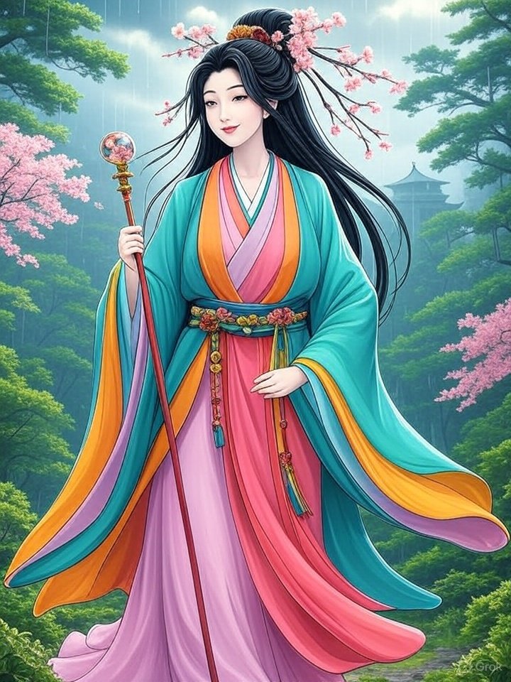 Ameonna rain spirit illustration