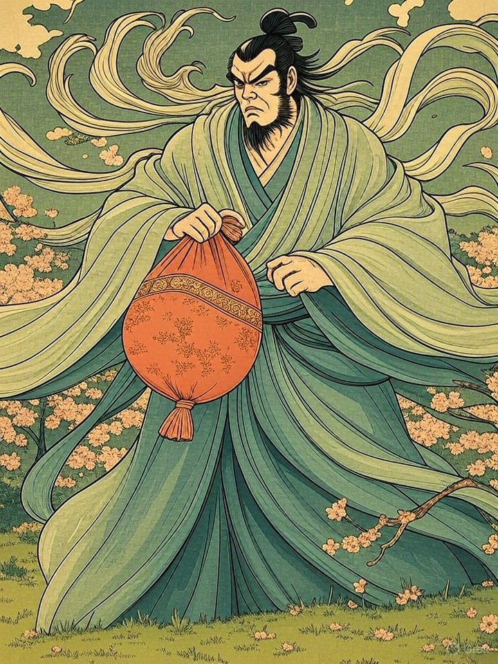 Wind god Japanese deity