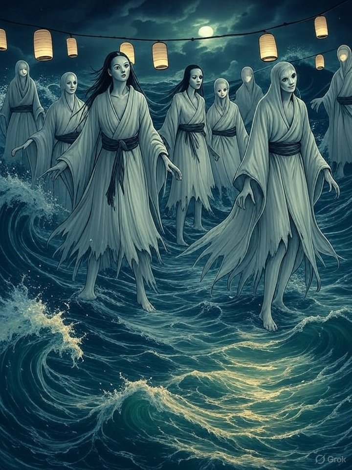 Funayurei haunting the sea