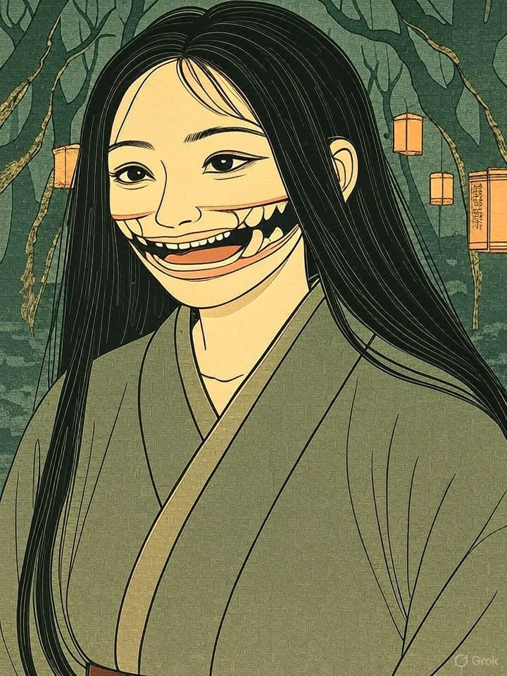 Futakuchi-onna myth art