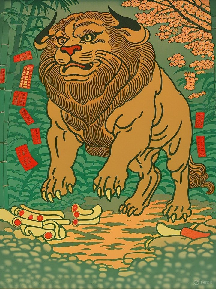 Mythical white yokai