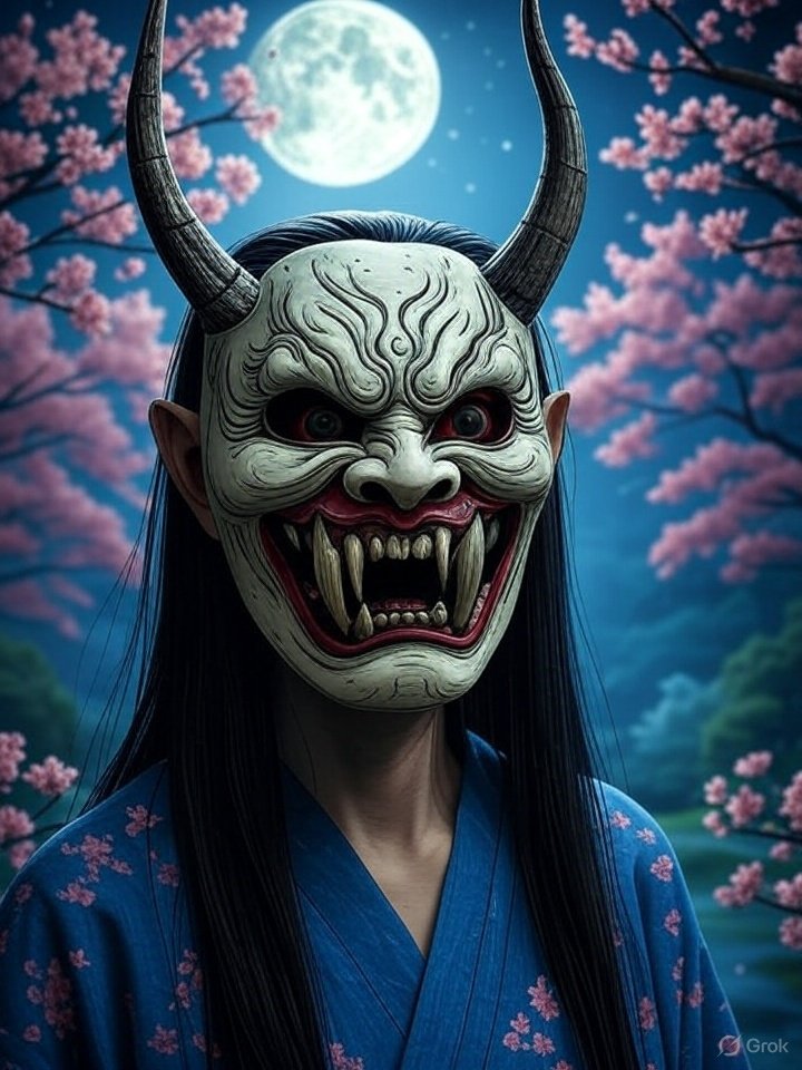 Hannya mask art