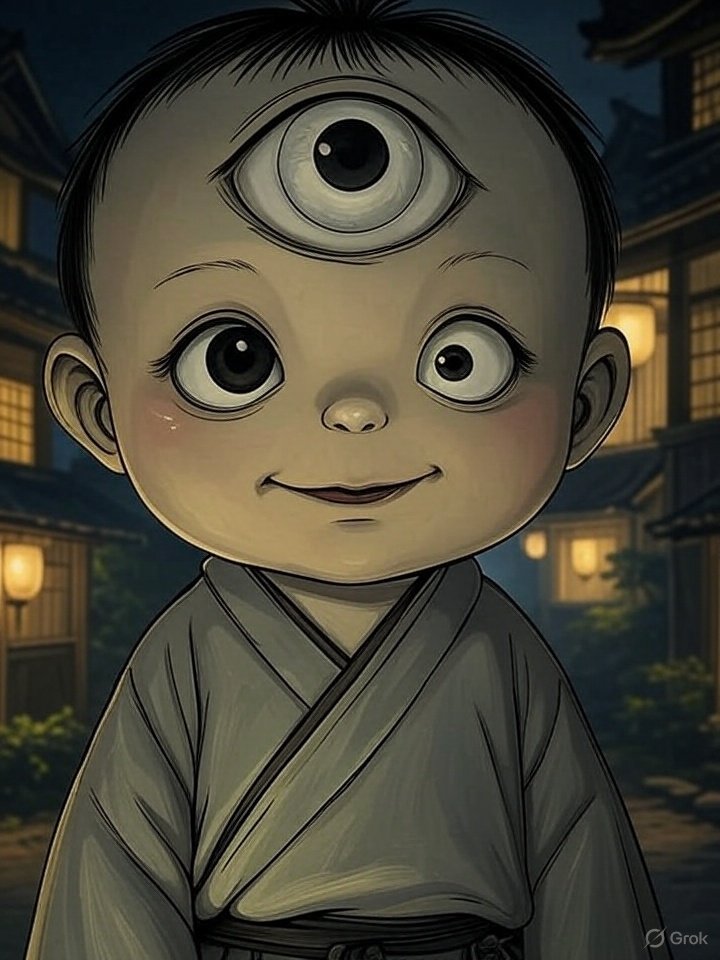 Hitotsume-kozou yokai art