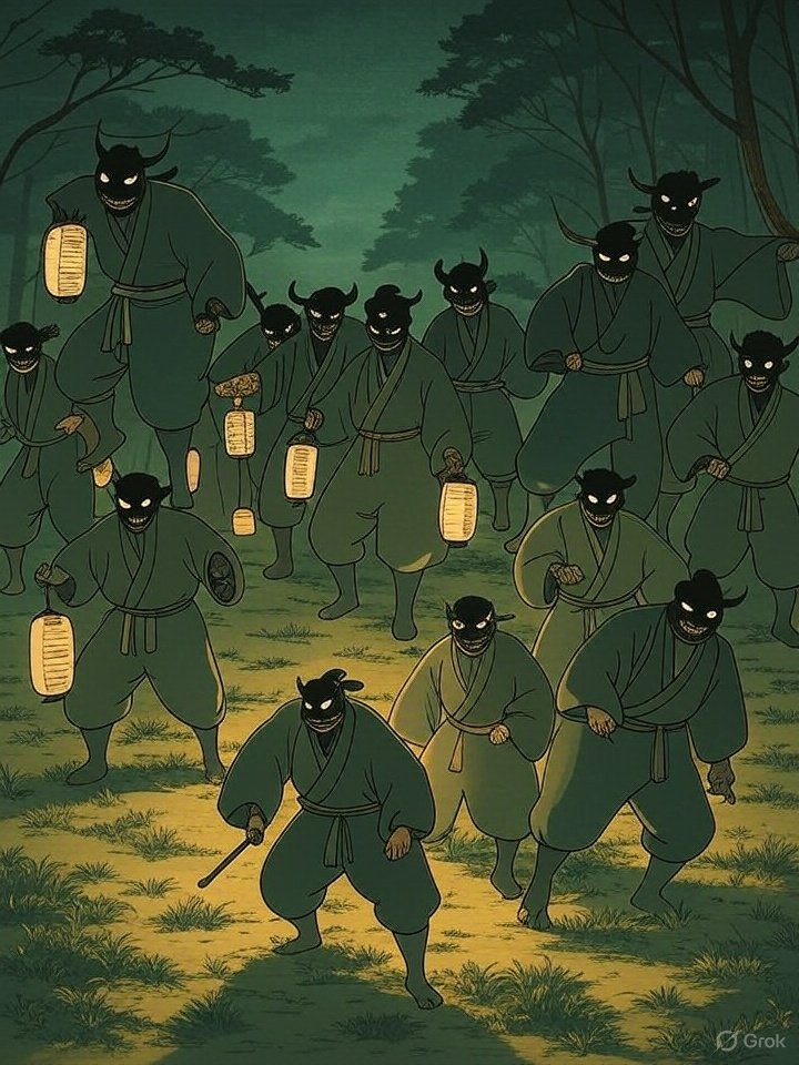 Demon procession Japanese folklore