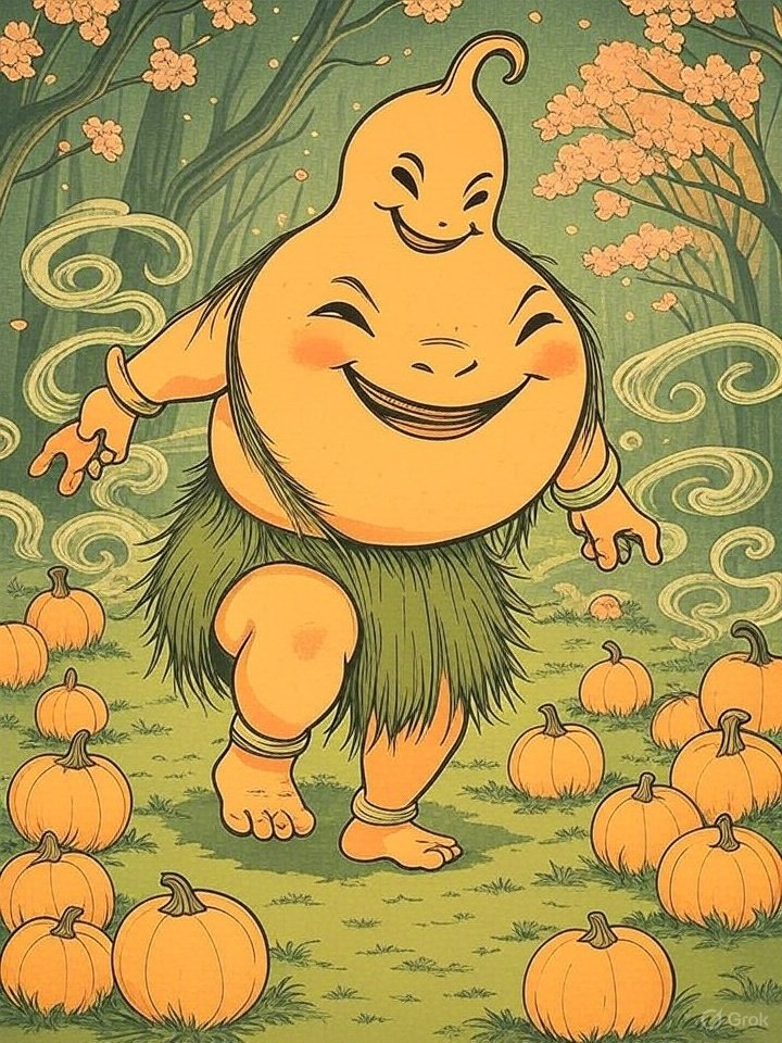Yokai with gourd
