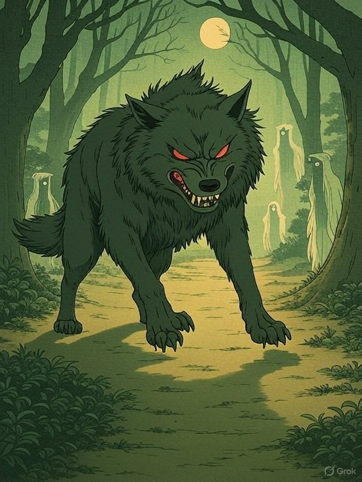 Cursed dog spirit Japan