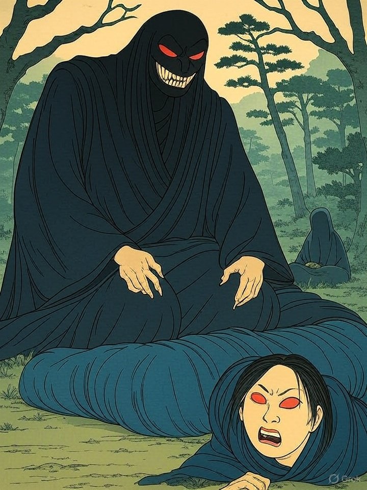 Yokai flying cloth art