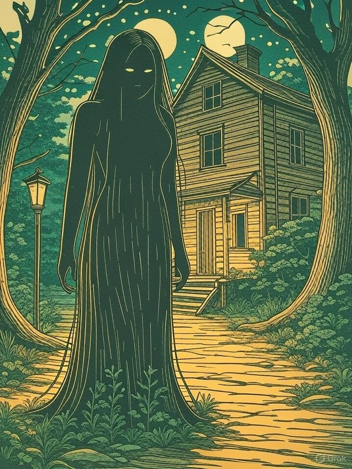 Shoji door yokai shadow