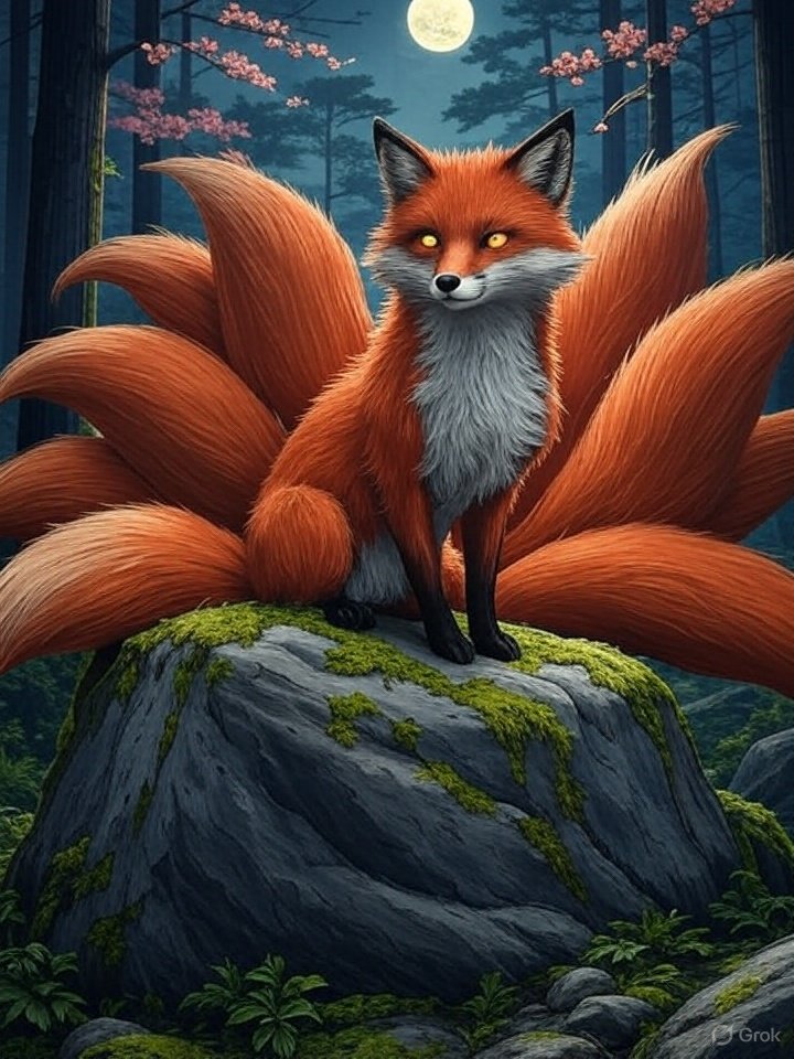 Shape-shifting fox kitsune