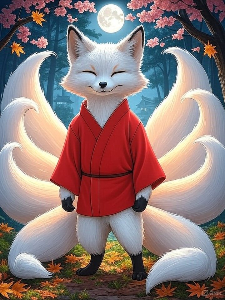 Kyūbi-no-kitsune illustration