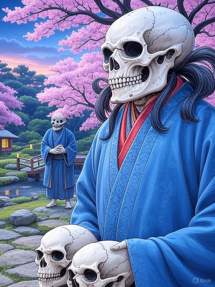 Floating skulls mekurabe