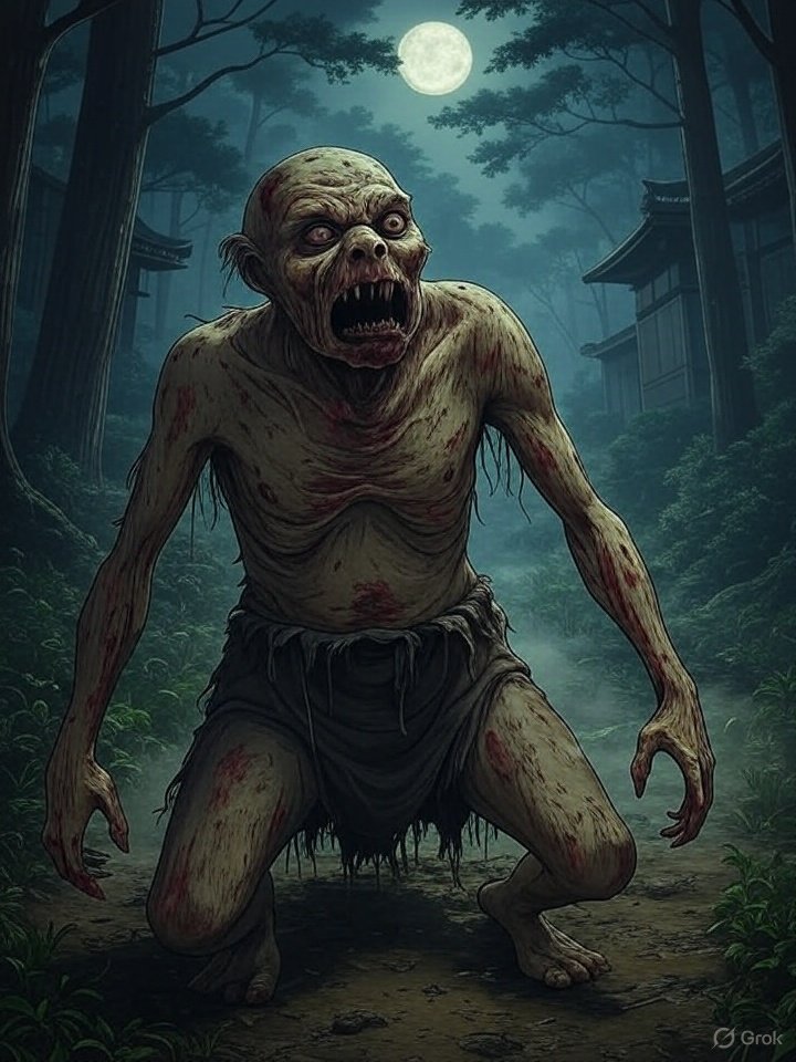 Blobby yokai illustration