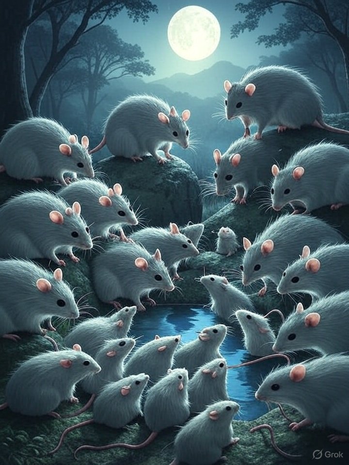 Raigō rat ghost illustration