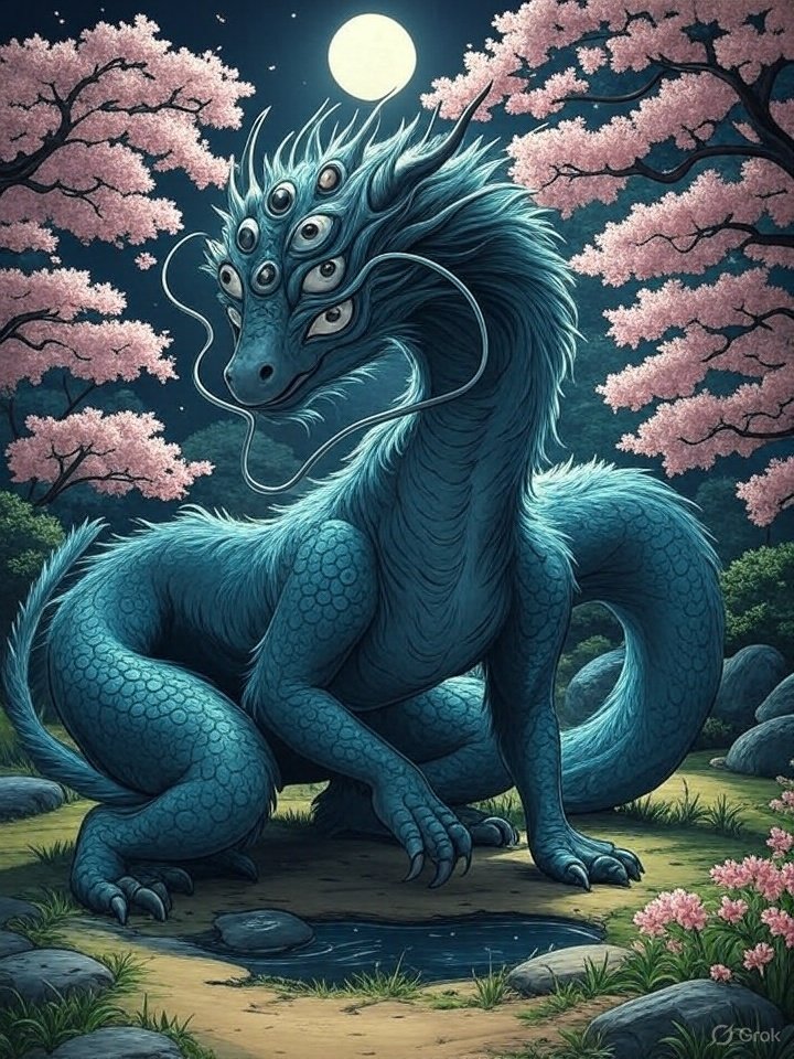 Mystical yokai mirror